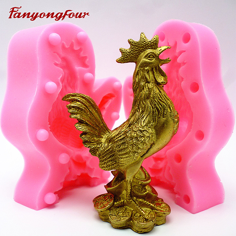 Candle Making Products - Molde de silicone grande galo 3d