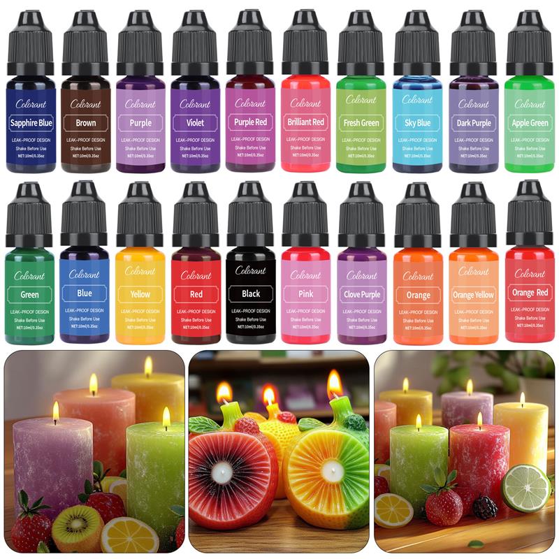 Candle Dye Chip - 20 cores vela cera pigmento corante