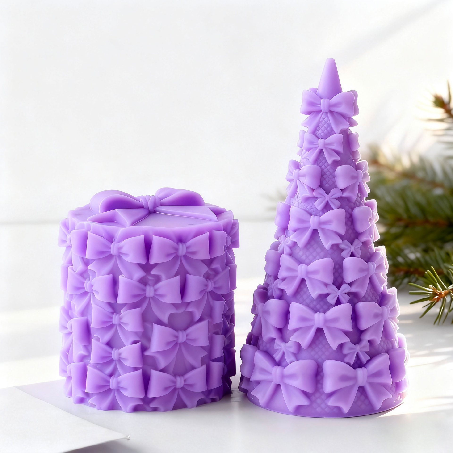 3d laço árvore de natal caixa  - Candle Making Products avaliação e preço