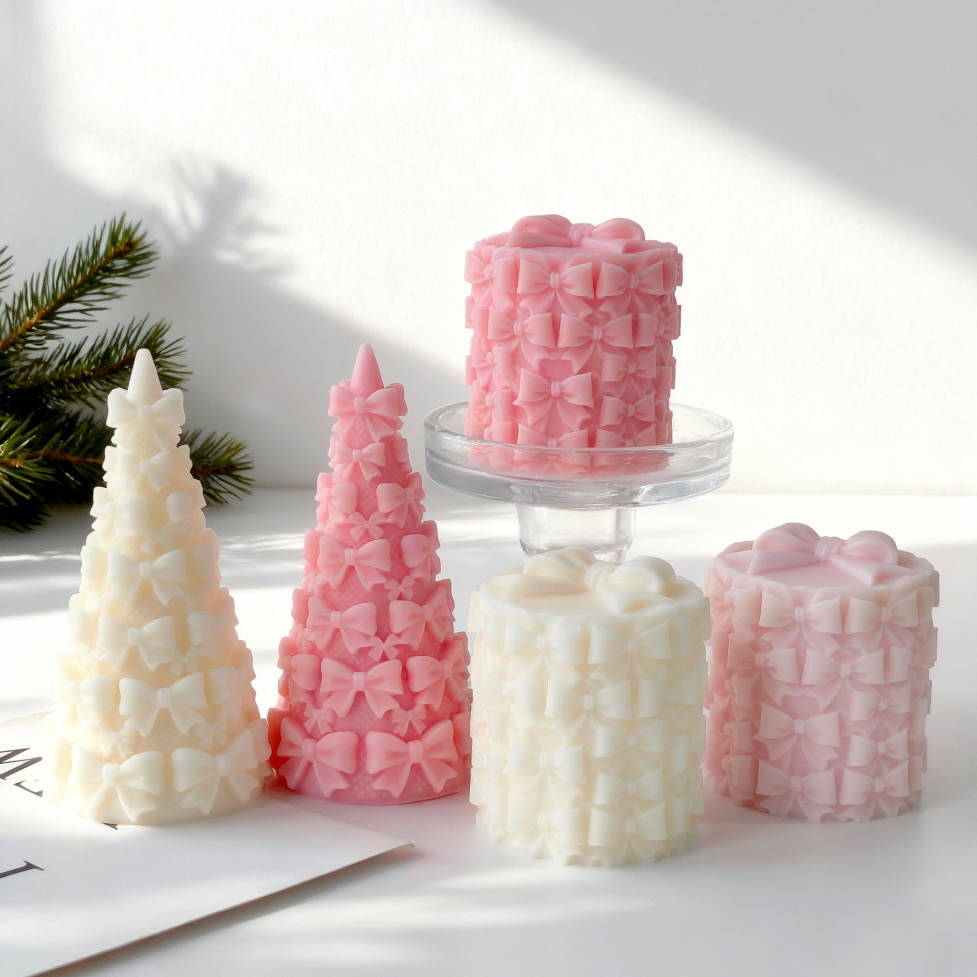 3d laço árvore de natal caixa  - Candle Making Products avaliação e preço