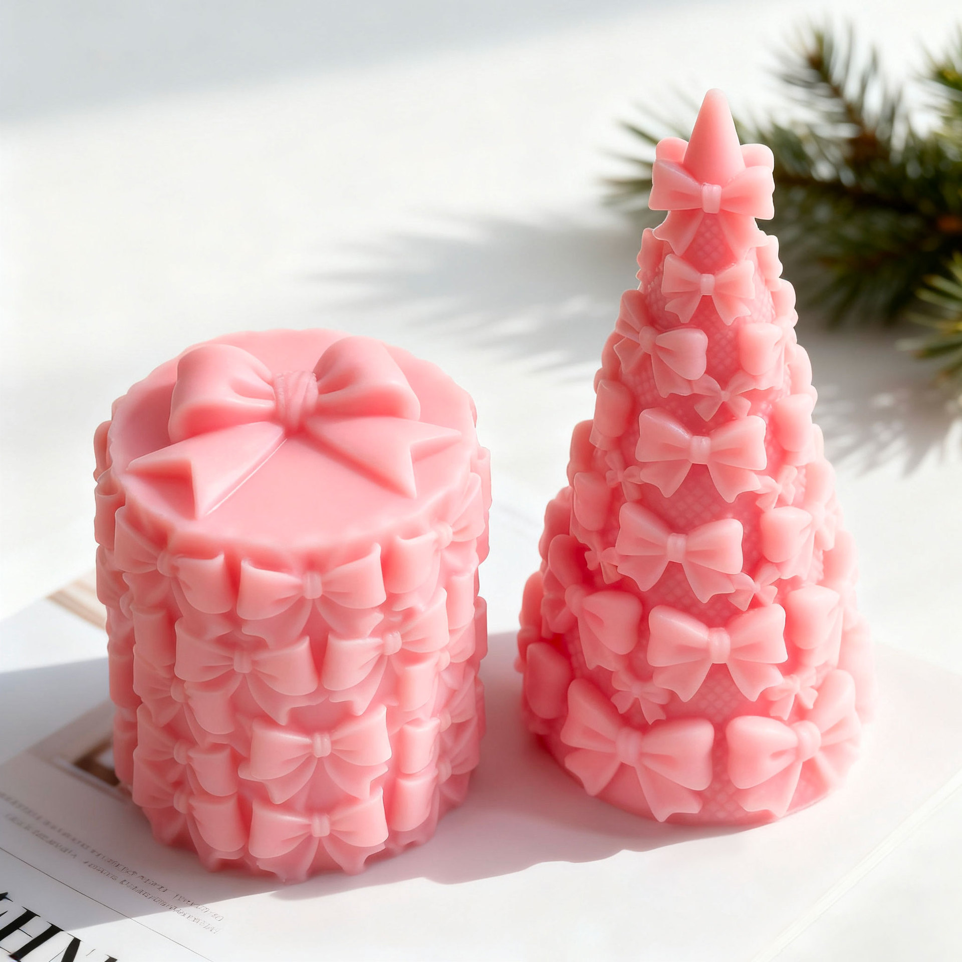 3d laço árvore de natal caixa  - Candle Making Products avaliação e preço