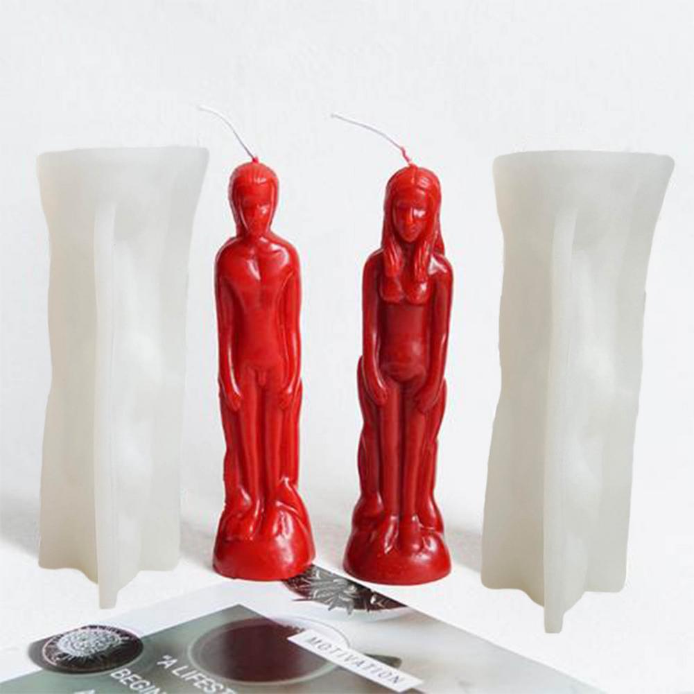 Diy molde de vela humanóide mo - Candle Making Products avaliação e preço