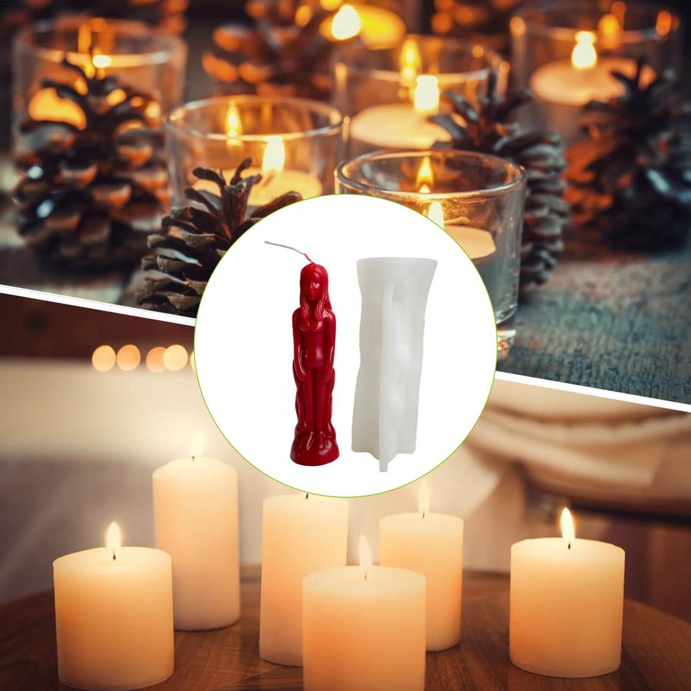 Diy molde de vela humanóide mo - Candle Making Products avaliação e preço