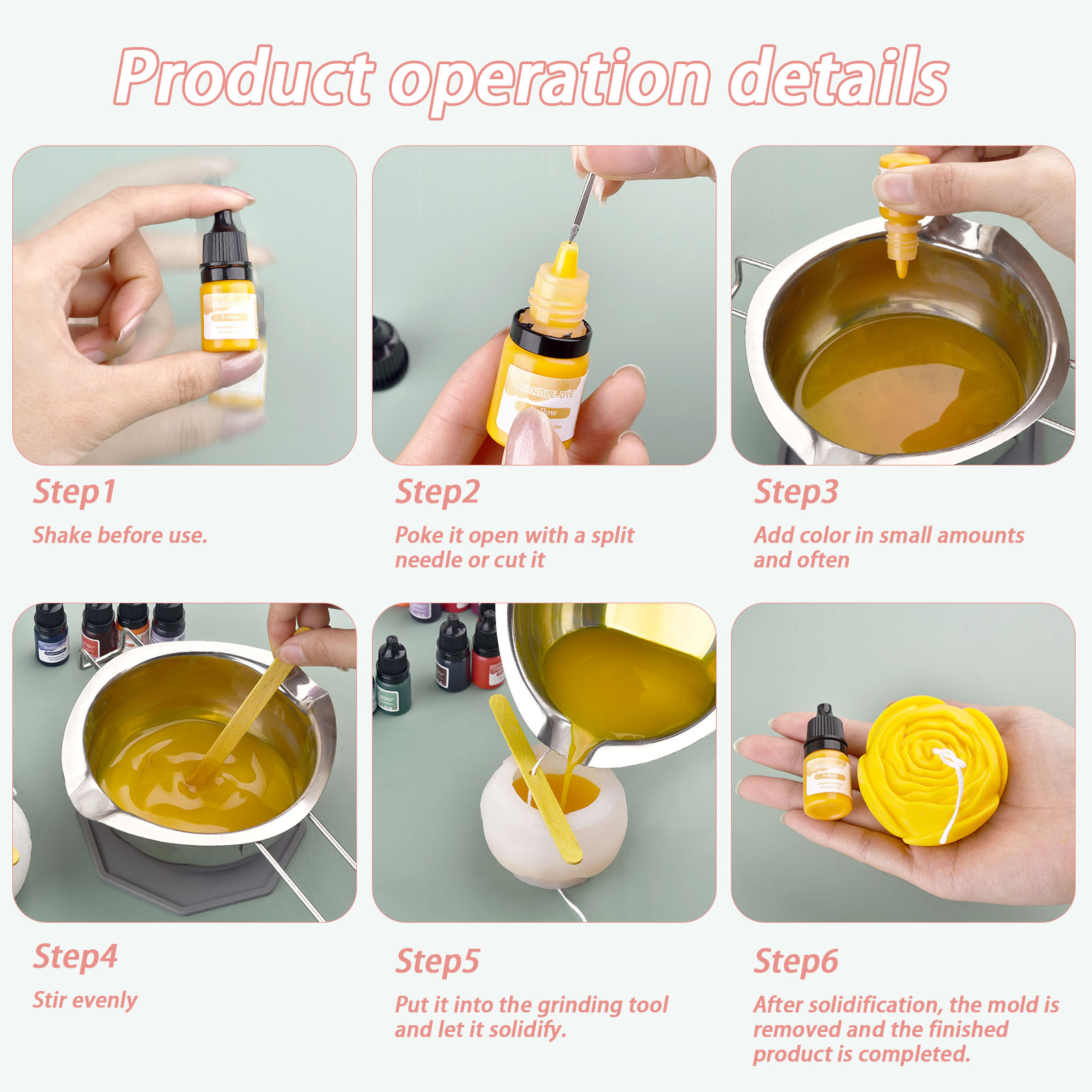 5ml/garrafa vela cera pigmento - Candle Dye Chip avaliação e preço