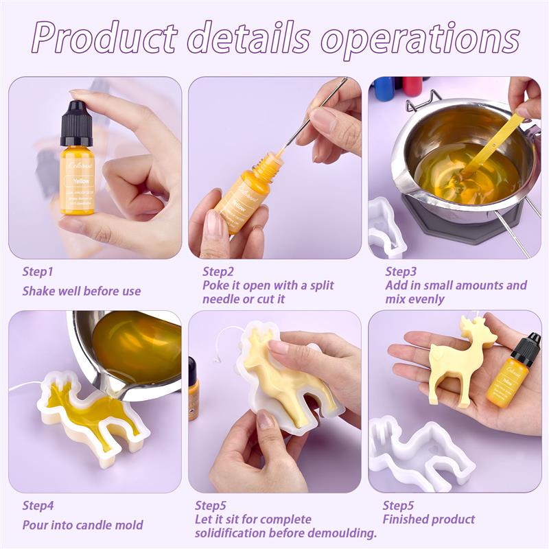 20 cores vela cera pigmento co - Candle Dye Chip avaliação e preço