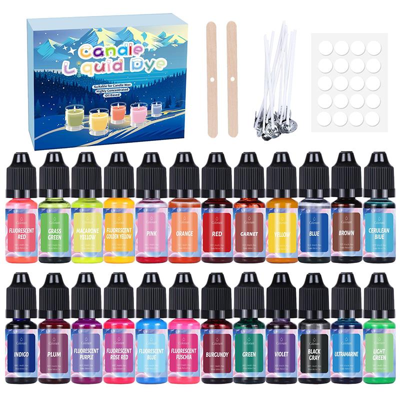 20/24 cores vela tintas pigmen - Candle Dye Chip avaliação e preço