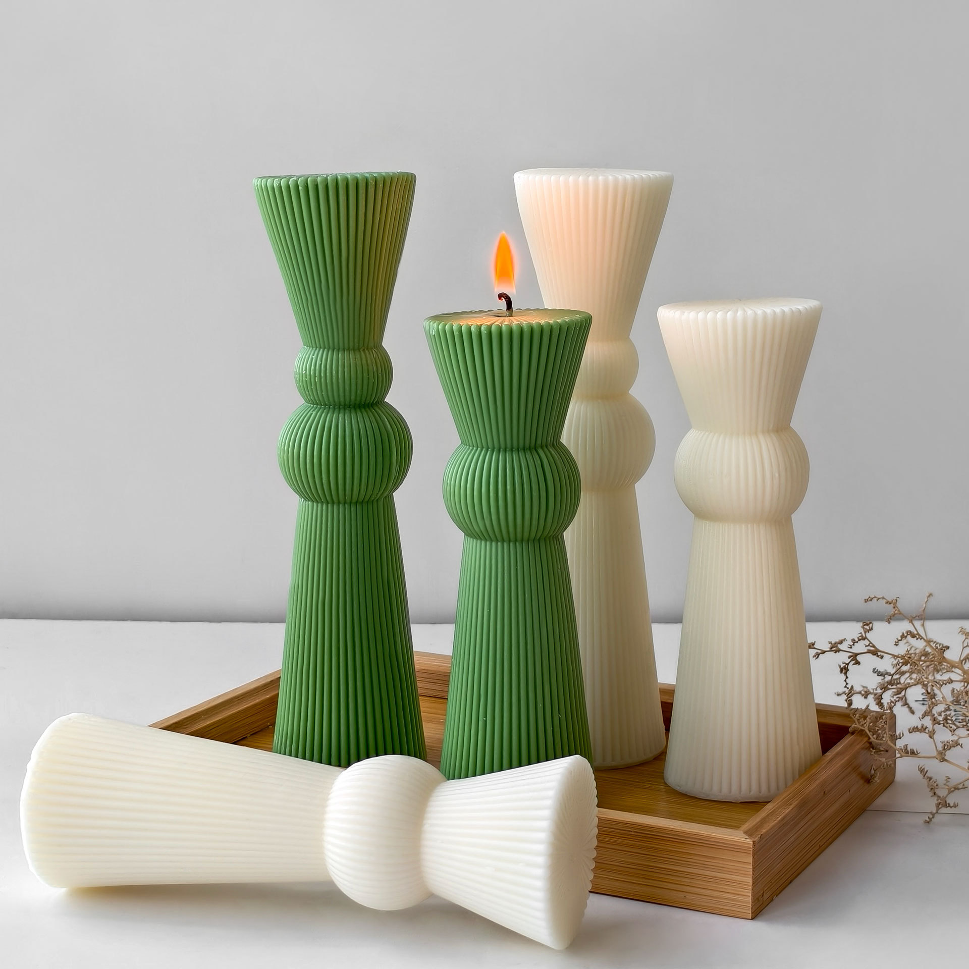Diy haste longa listrado pilar - Candle Making Products avaliação e preço