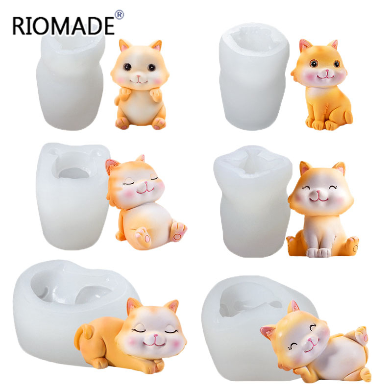 Moldes de Silicone de Gato, 6  - Candle Making Products avaliação e preço