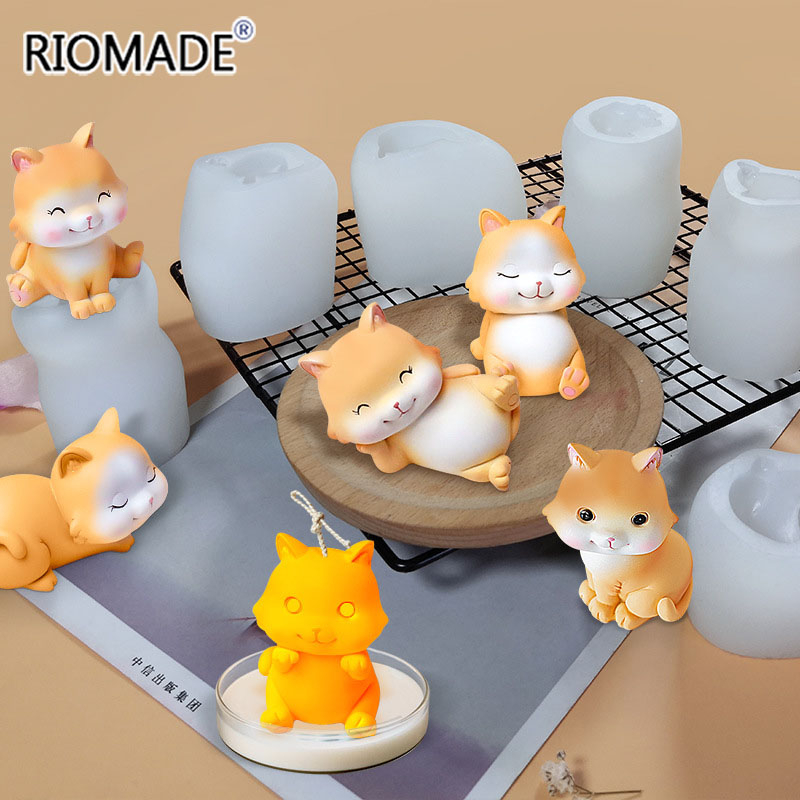 Moldes de Silicone de Gato, 6  - Candle Making Products avaliação e preço